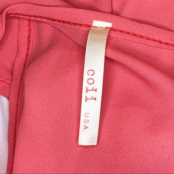 Coii Pink Sleeveless with Black and Cream Chevron Inspired Print Dress - Picture 11 of 12